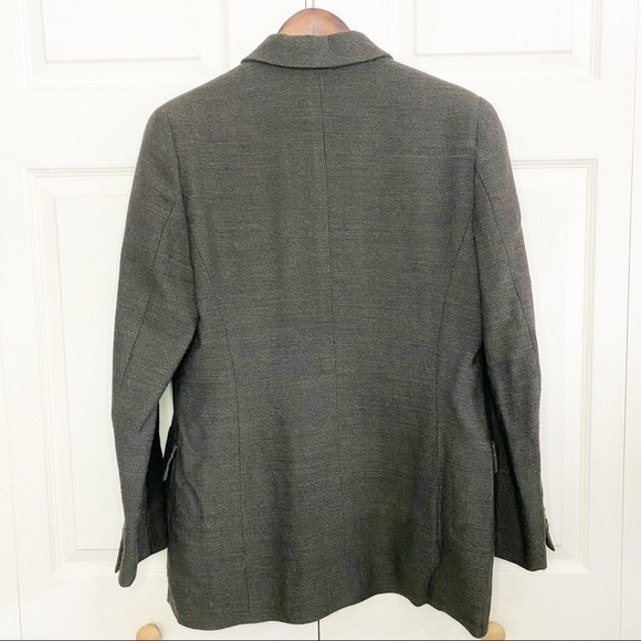 Davide Cenci 100% Wool Green Button Front Blazer - Picture 8 of 9